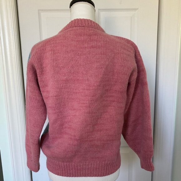 Ladies Vintage Hand Knit Wool Pullover Sweater - Picture 6 of 6